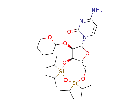 Cytidine,
2'-O-(tetrahydro-2H-pyran-2-yl)-3',5'-O-[1,1,3,3-tetrakis(1-methylethyl)-1
,3-disiloxanediyl]-