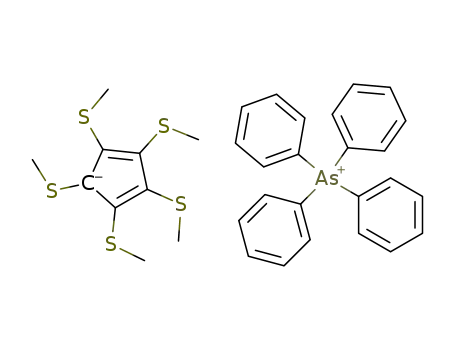 tetraphenylarsonium 1,2,3,4,5-pentakis(methylmercapto)cyclopentadienide