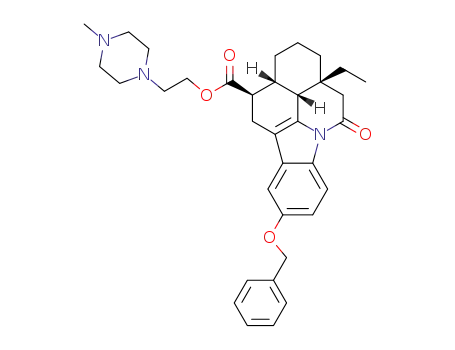 2-(4-methyl-1-piperazinyl)ethyl (3aβ,12β,12aβ,12bβ)-9-(benzyloxy)-1,2,3,3a,4,5,11,12,12a,12b-decahydro-3aβ-ethyl-5-oxoisoquino<2,1,8-lma>carbazole-12-carboxylate