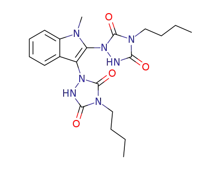 1,2,4-Triazolidine-3,5-dione,
1,1'-(1-methyl-1H-indole-2,3-diyl)bis[4-butyl-
