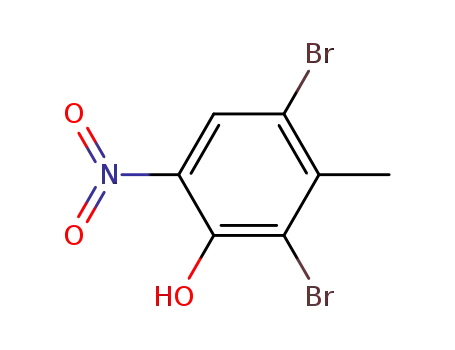 Molecular Structure of 859937-37-4 (2,4-dibromo-3-methyl-6-nitro-phenol)