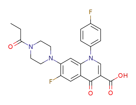 6-Fluoro-1-(4-fluoro-phenyl)-4-oxo-7-(4-propionyl-piperazin-1-yl)-1,4-dihydro-quinoline-3-carboxylic acid