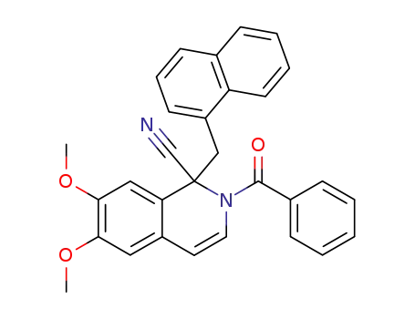 1-Isoquinolinecarbonitrile,
2-benzoyl-1,2-dihydro-6,7-dimethoxy-1-(1-naphthalenylmethyl)-