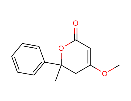 Molecular Structure of 18381-99-2 (4-methoxy-6-methyl-6-phenyl-5H-pyran-2-one)