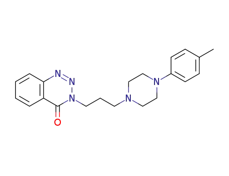 Molecular Structure of 91532-15-9 (1,2,3-Benzotriazin-4(3H)-one,
3-[3-[4-(4-methylphenyl)-1-piperazinyl]propyl]-)