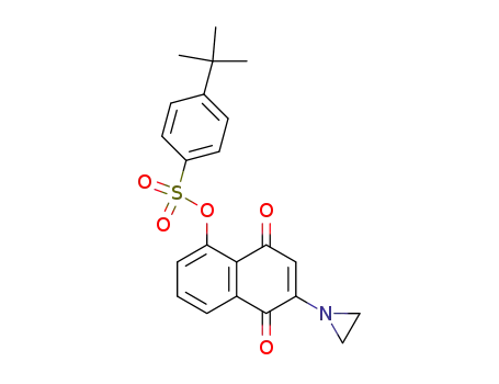 Molecular Structure of 133042-00-9 (2-aziridinyl-1,4-naphthoquinon-5-yl 4-tert-butylbenzenesulfonate)