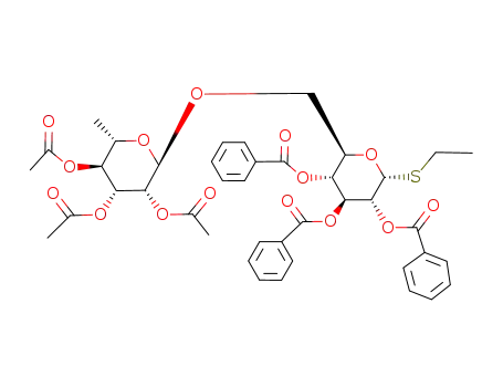 Ethyl 2,3,4-tri-O-benzoyl-6-O-(2,3,4-tri-O-acetyl-α-L-rhamnopyranosyl)-1-thio-β-D-glucopyranoside