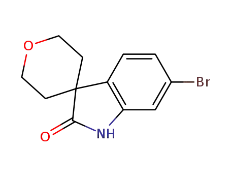 Molecular Structure of 1190861-43-8 (6-Bromo-2',3',5',6'-tetrahydrospiro[indoline-3,4'-pyran]-2-one)