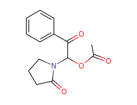 Molecular Structure of 132150-52-8 (N-(benzoyl acetoxymethyl) pyrrolidin-2-one)