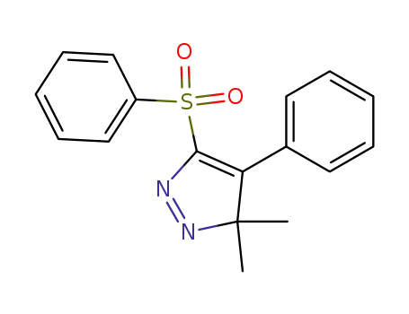Molecular Structure of 119145-34-5 (3,3-dimethyl-4-phenyl-5-(phenylsulfonyl)-3H-pyrazole)
