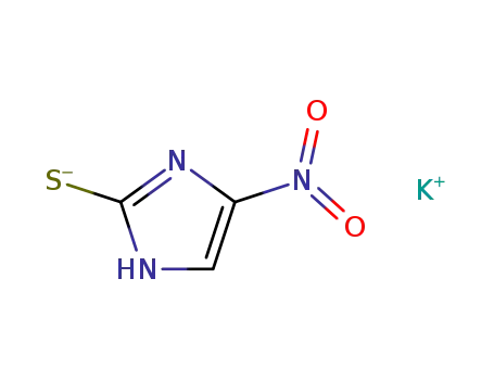 Molecular Structure of 82805-83-2 (2-Mercapto-4<sup>(5)</sup>-nitroimidazole monopotassium salt)