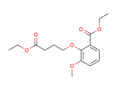 Molecular Structure of 127557-20-4 (4-(2-carboxy-6-methoxyphenoxy)butanoic acid diethyl ester)