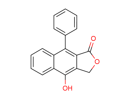 Molecular Structure of 116515-60-7 (Naphtho[2,3-c]furan-1(3H)-one, 4-hydroxy-9-phenyl-)