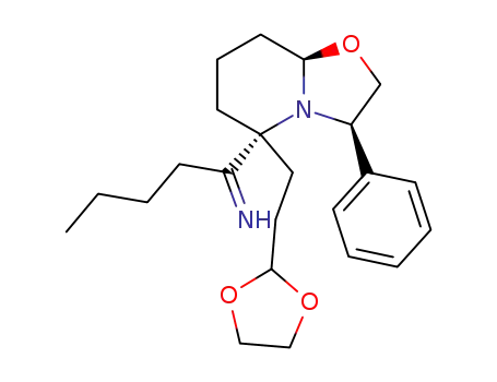 1-[(3R,5R,8aR)-5-(2-[1,3]Dioxolan-2-yl-ethyl)-3-phenyl-hexahydro-oxazolo[3,2-a]pyridin-5-yl]-pentylideneamine