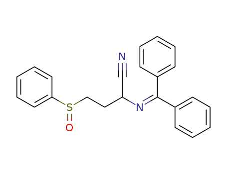 4-Benzenesulfinyl-2-(benzhydrylidene-amino)-butyronitrile