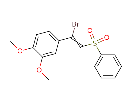 Molecular Structure of 131575-69-4 (1-bromo-1-(3,4-dimethoxyphenyl)-2-phenylsulphonylethene)