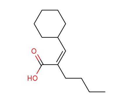 Molecular Structure of 90691-81-9 (Hexanoic acid, 2-(cyclohexylmethylene)-, (Z)-)