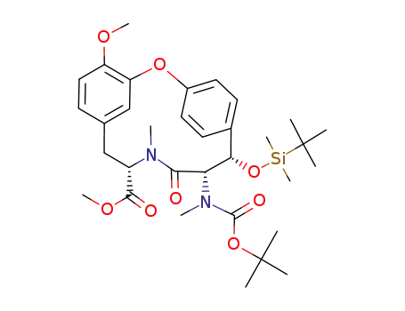 methyl 13(S)-<(tert-butyldimethylsilyl)oxy>-12(S)-<N-<(tert-butyloxy)carbonyl>-N-methylamino>-4-methoxy-10-methyl-11-oxo-10-aza-2-oxatricyclo<12.2.2.1<sup>3,7</sup>>nonadeca-3,5,7(19),14,16,17-hexaene-9(S)-carboxylate
