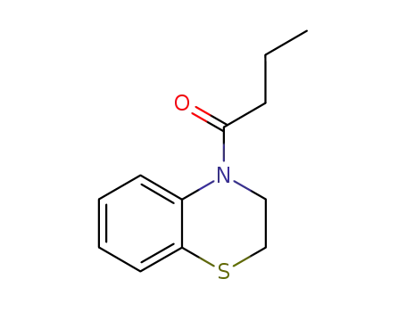 Molecular Structure of 88320-00-7 (2H-1,4-Benzothiazine, 3,4-dihydro-4-(1-oxobutyl)-)