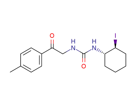 Molecular Structure of 135103-97-8 (N-(trans-2-Iodocyclohexyl)-N'-(p-methylphenacyl)urea)