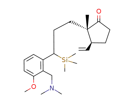 (2S,3S)-2-[3-(2-Dimethylaminomethyl-3-methoxy-phenyl)-3-trimethylsilanyl-propyl]-2-methyl-3-vinyl-cyclopentanone