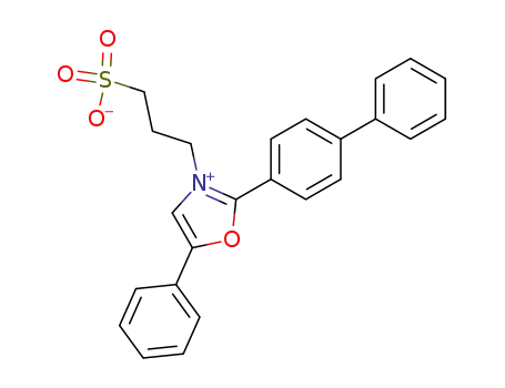 Molecular Structure of 128557-64-2 (3-<2-(4-biphenylyl)-5-phenyloxazolio-3>propanesulfonate)
