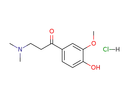 Molecular Structure of 6309-85-9 (3-(dimethylamino)-1-(4-hydroxy-3-methoxyphenyl)propan-1-one)