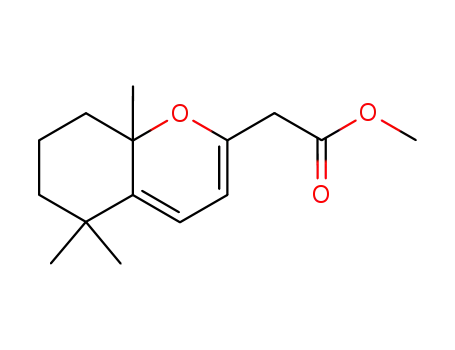 5H-1-Benzopyran-2-acetic acid, 6,7,8,8a-tetrahydro-5,5,8a-trimethyl-,
methyl ester