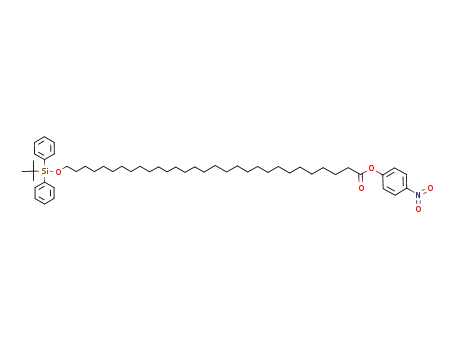 Molecular Structure of 132910-94-2 (Triacontanoic acid, 30-[[(1,1-dimethylethyl)diphenylsilyl]oxy]-,
4-nitrophenyl ester)