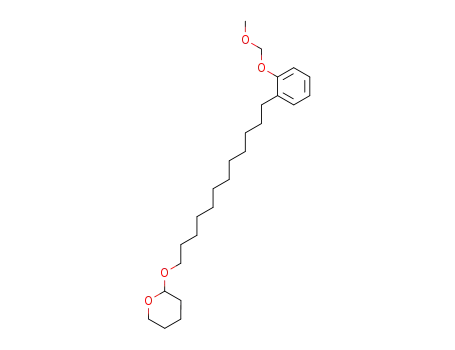 Molecular Structure of 113000-45-6 (12-<2'-(Methoxymethoxy)phenyl>-1-<(RS)-2-tetrahydropyranyloxy>dodecan)
