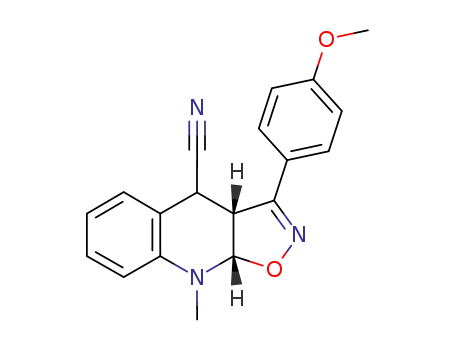 (3aR,9aS)-3-(4-Methoxy-phenyl)-9-methyl-3a,4,9,9a-tetrahydro-isoxazolo[5,4-b]quinoline-4-carbonitrile