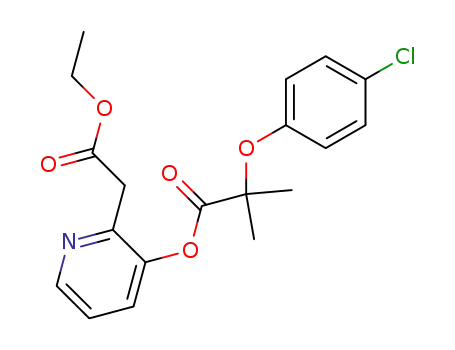 2-Pyridineacetic acid, 3-[2-(4-chlorophenoxy)-2-methyl-1-oxopropoxy]-,
ethyl ester