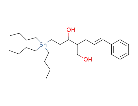 2-((E)-3-Phenyl-allyl)-5-tributylstannanyl-pentane-1,3-diol