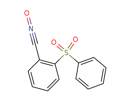 Molecular Structure of 126076-92-4 (Benzonitrile, 2-(phenylsulfonyl)-, N-oxide)