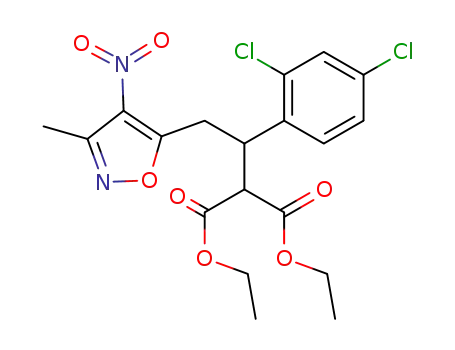ethyl 2-carbethoxy-3-(2,4-dichlorophenyl)-4-(3-methyl-4-nitroisoxazol-5-yl)butyrate