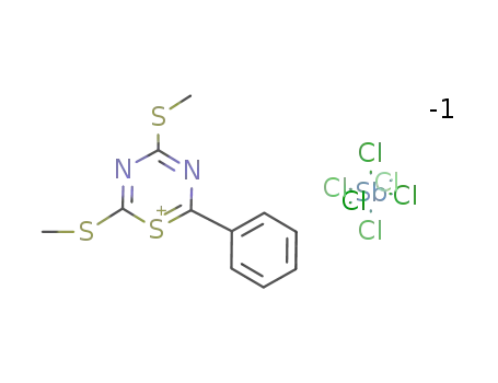 2,4-Bis(methylthio)-6-phenyl-1,3,5-thiadiazinium-hexachloroantimonat(V)