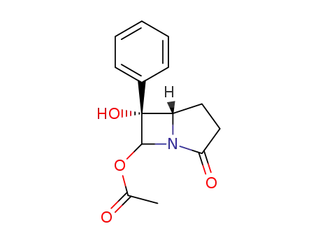 2-oxo-6-hydroxy-6-phenyl-7-acetoxy-1-azabicyclo <3.2.0> heptane