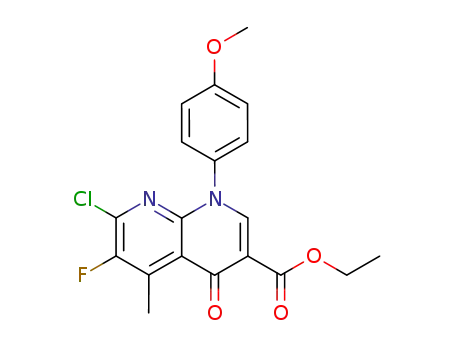 7-Chloro-6-fluoro-1-(4-methoxy-phenyl)-5-methyl-4-oxo-1,4-dihydro-[1,8]naphthyridine-3-carboxylic acid ethyl ester