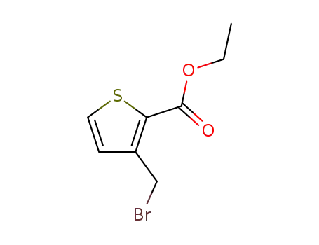 Molecular Structure of 14300-65-3 (2-Thiophenecarboxylic acid, 3-(bromomethyl)-, ethyl ester)