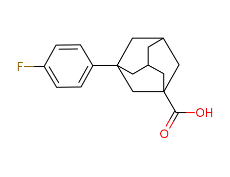 Molecular Structure of 88358-11-6 (3-(4-Fluorophenyl)-1-adamantanecarboxylic acid)