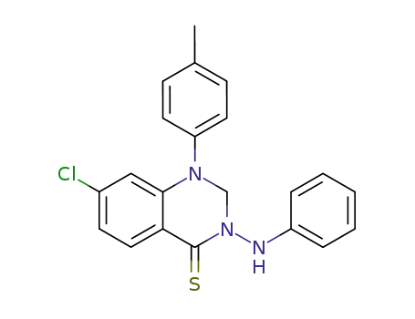 4(1H)-Quinazolinethione,
7-chloro-2,3-dihydro-1-(4-methylphenyl)-3-(phenylamino)-