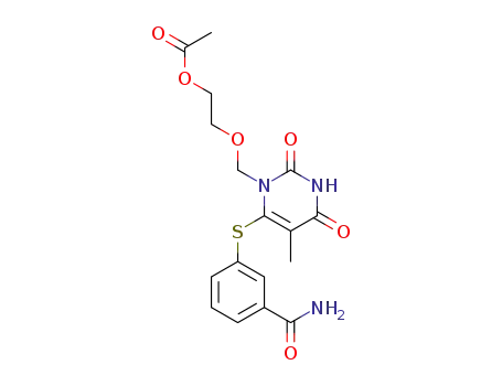 Benzamide,
3-[[3-[[2-(acetyloxy)ethoxy]methyl]-1,2,3,6-tetrahydro-5-methyl-2,6-dioxo
-4-pyrimidinyl]thio]-