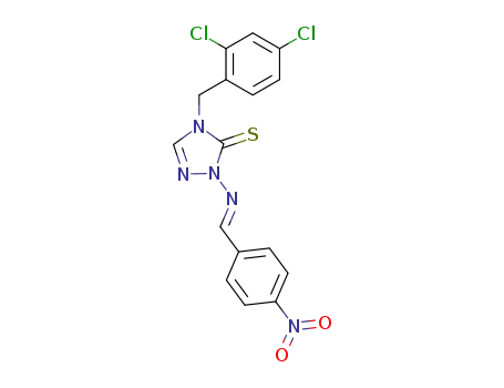4-(2,4-Dichloro-benzyl)-2-{[1-(4-nitro-phenyl)-meth-(E)-ylidene]-amino}-2,4-dihydro-[1,2,4]triazole-3-thione
