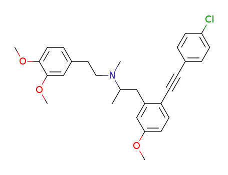 {2-[2-(4-Chloro-phenylethynyl)-5-methoxy-phenyl]-1-methyl-ethyl}-[2-(3,4-dimethoxy-phenyl)-ethyl]-methyl-amine
