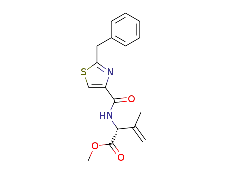 3-Butenoic acid,
3-methyl-2-[[[2-(phenylmethyl)-4-thiazolyl]carbonyl]amino]-, methyl ester,
(R)-