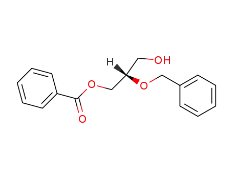 Molecular Structure of 109430-97-9 ((-)-2-(benzyloxy)-3-hydroxypropyl benzoate)