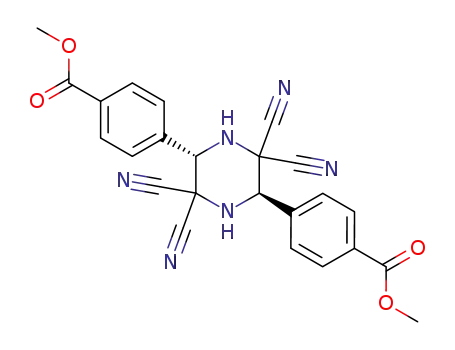 2,2,5,5-tetracyano-trans-3,6-bis(4-carbomethoxyphenyl)piperazine