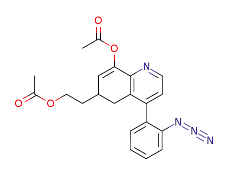Acetic acid 6-(2-acetoxy-ethyl)-4-(2-azido-phenyl)-5,6-dihydro-quinolin-8-yl ester