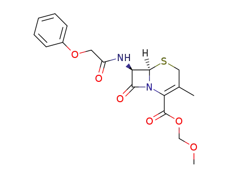 methoxymethyl-7-phenoxyacetylamino-8-oxo-3-methyl-5-thia-1-azabicyclo<4.0.2>oct-2-ene-2-carboxylate