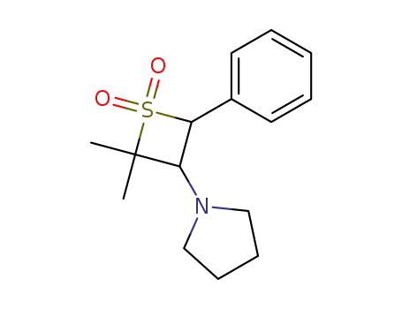 Pyrrolidine, 1-(2,2-dimethyl-1,1-dioxido-4-phenyl-3-thietanyl)-